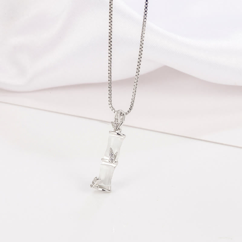 KarmaRipple's Chalcedony Bamboo Pattern Balance Pendant Necklace p12