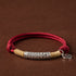 Silver Om Mani Padme Hum / Red Rope(Wrist Circumference 15-19cm)
