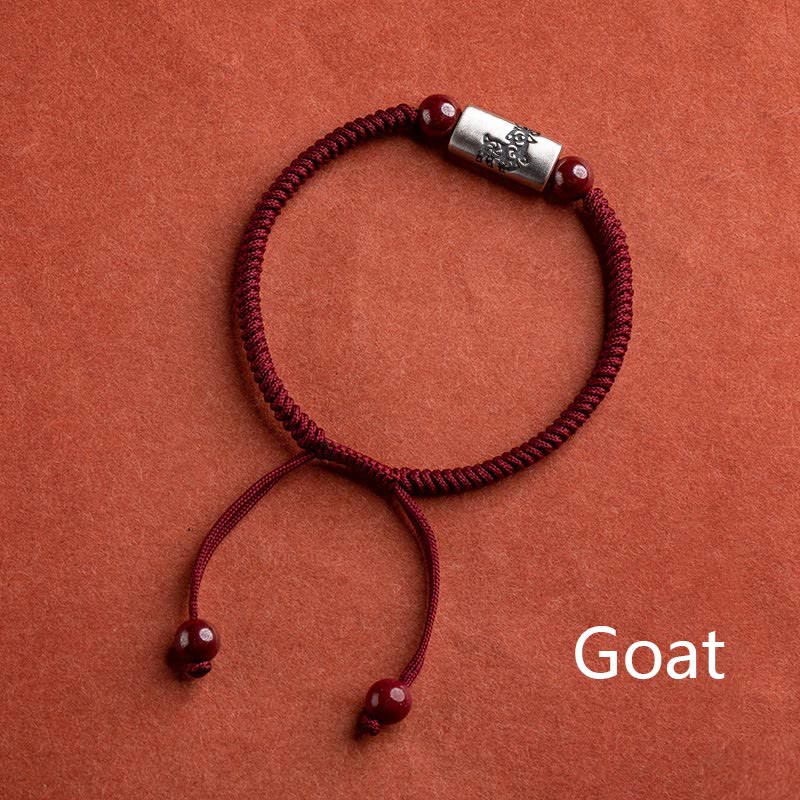 KarmaRipple's 925 Sterling Silver 12 Chinese Zodiac Cinnabar String Bracelet p8