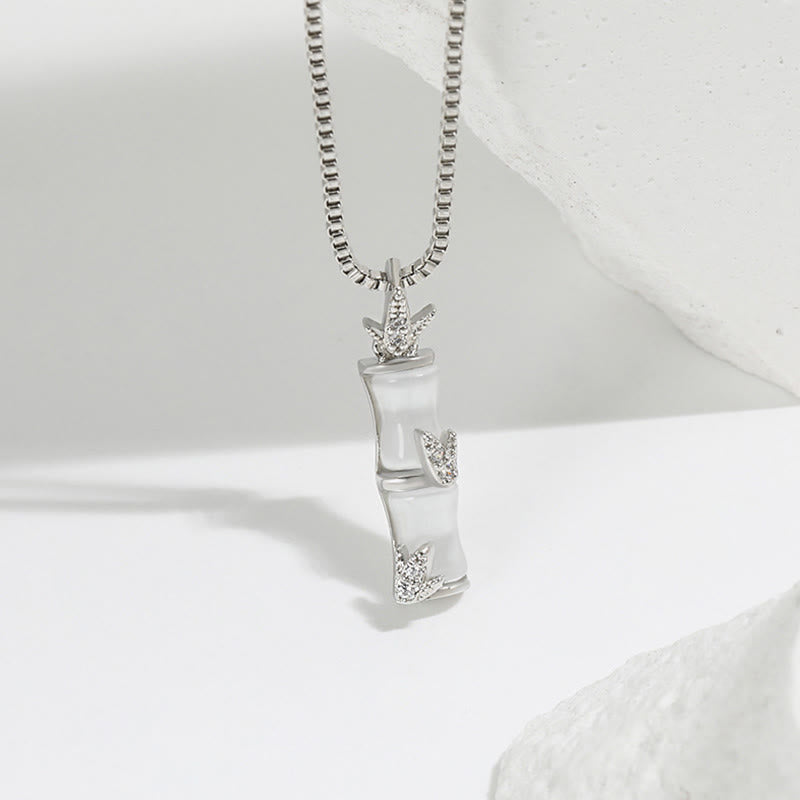 KarmaRipple's Chalcedony Bamboo Pattern Balance Pendant Necklace p20