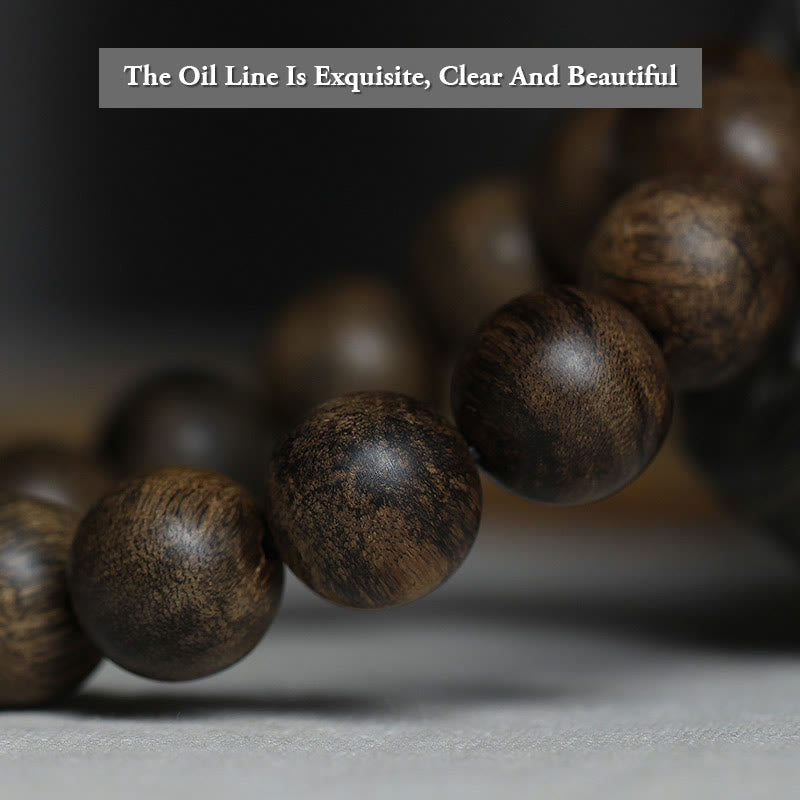 KarmaRipple's Nine Points Sinking Water Vietnam Hoi An Agarwood Peace Strength Bracelet p4