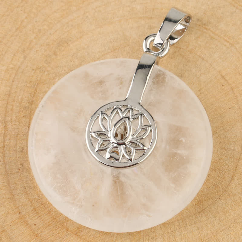 KarmaRipple's Various Gemstone Amethyst Pink Gemstone Lotus Balancing Pendant Necklace p23