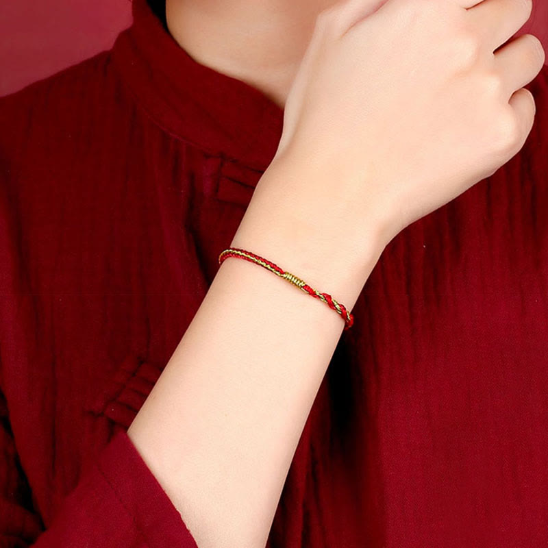 KarmaRipple's Handmade Chinese Zodiac Rabbit Rooster Rat Horse Dragon Protection Braid String Bracelet p7