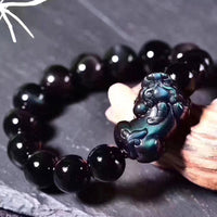 KarmaRipple's FengShui PiXiu Rainbow Obsidian Fortune Bracelet