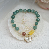 KarmaRipple's Jade Sea shell Ruyi Lock Fortune Bracelet