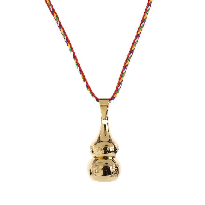 KarmaRipple's Tibetan Yin Yang Symbol Gourd Balance Titanium Steel Pendant Necklace p7