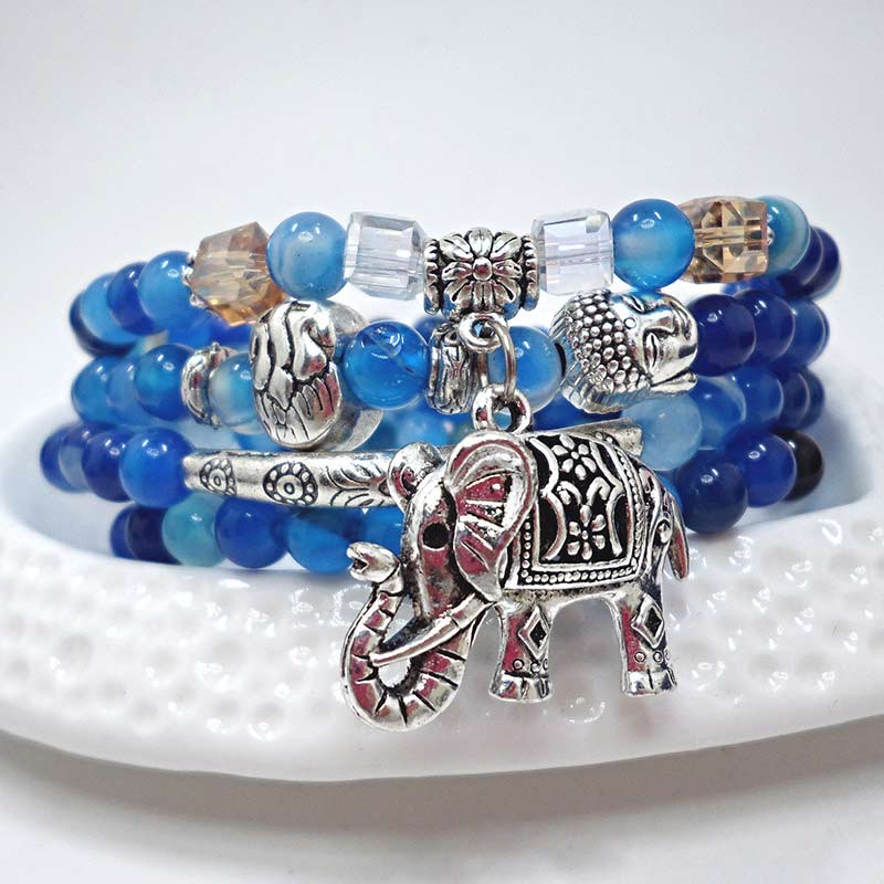 KarmaRipple's Authentic Agate Elephant Buddha Hope Bracelet p6