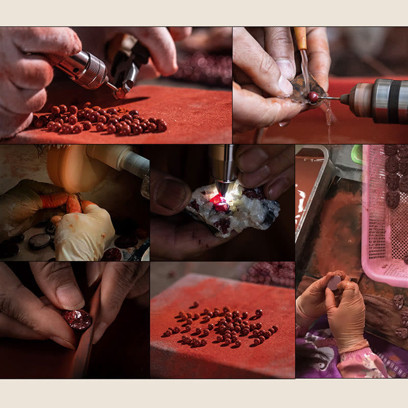 KarmaRipple's 925 Sterling Silver Chinese Zodiac Natal Buddha Cinnabar Calm Bracelet p30