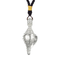 KarmaRipple's 999 Sterling Silver Shankha Conch Shell Seashell Fortunate Pendant Necklace