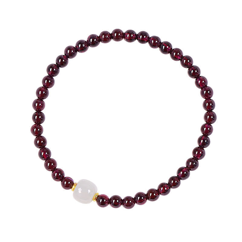 KarmaRipple's Authentic Garnet Jade Bead Purification Bracelet p10