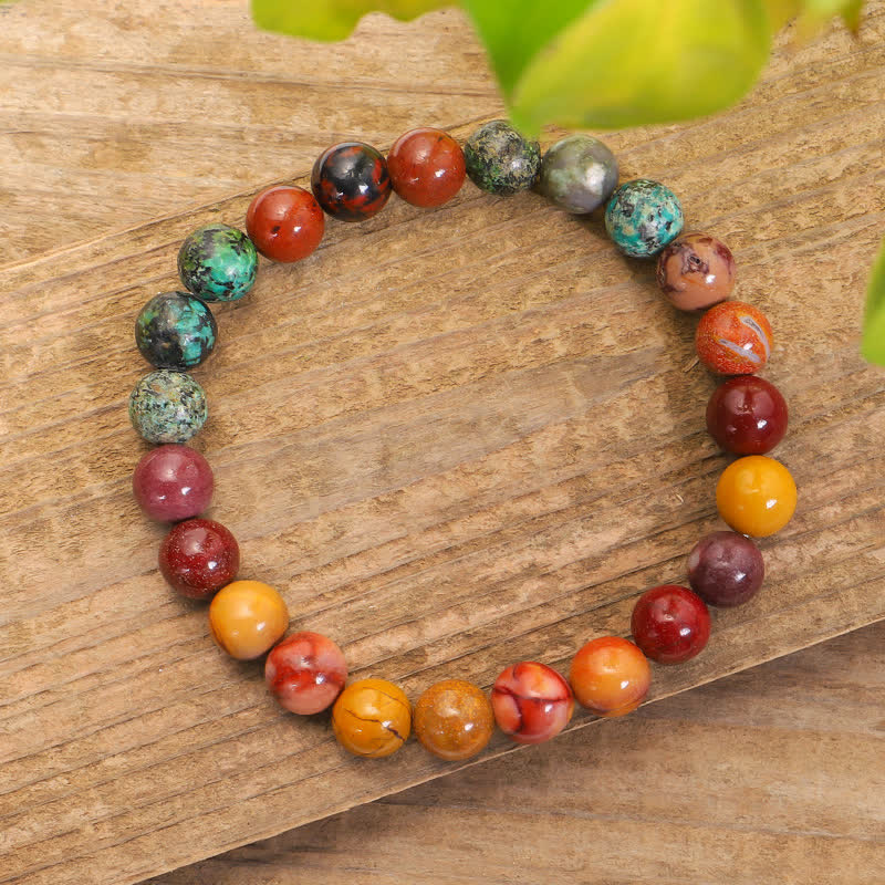 KarmaRipple's 108 Mala Beadwork Mookaite Emotional Growth Bracelet Tassel Pendant Necklace p14