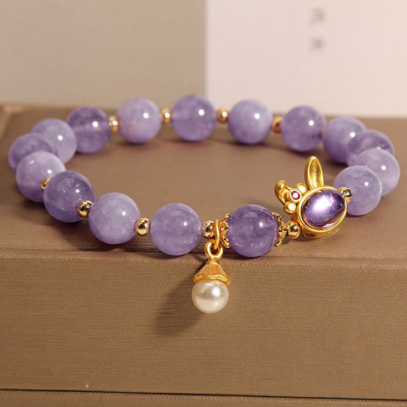 KarmaRipple's Authentic Purple Jade Rabbit Happiness Bracelet p6