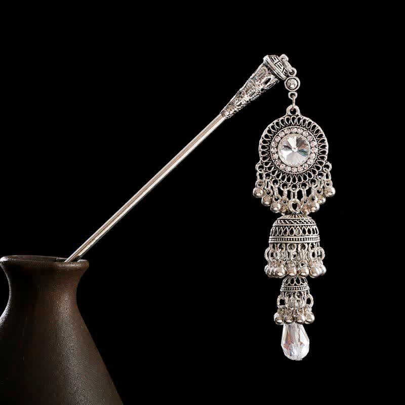 KarmaRipple's Water Drop Lily of the Valley Flowers Tassels Confidence Hairpin p27