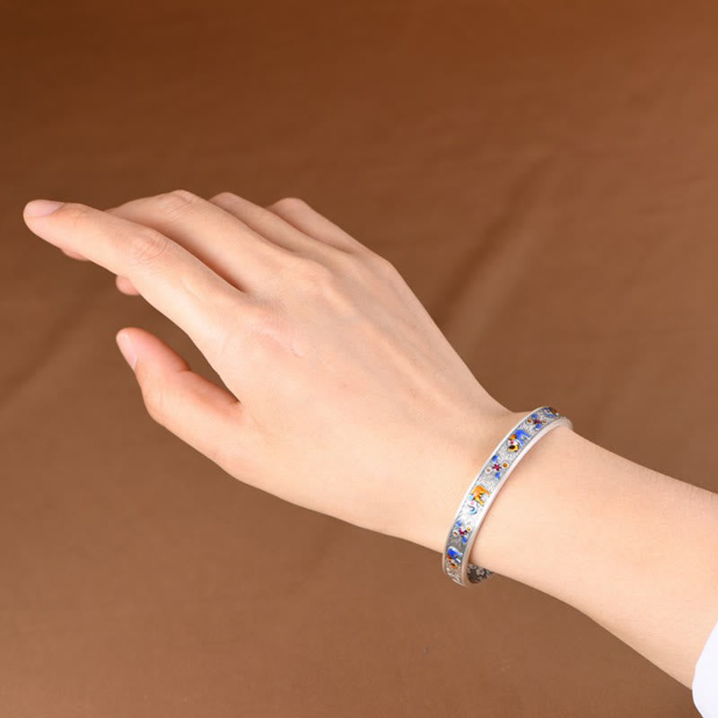 KarmaRipple's 999 Sterling Silver Elephant Strength Wisdom Bracelet Cuff Bangle p8