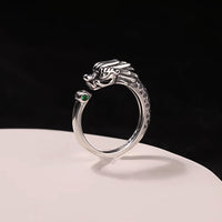 KarmaRipple's Vintage Dragon Design Success Strength Adjustable Ring