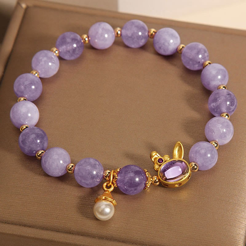 KarmaRipple's Authentic Purple Jade Rabbit Happiness Bracelet p2