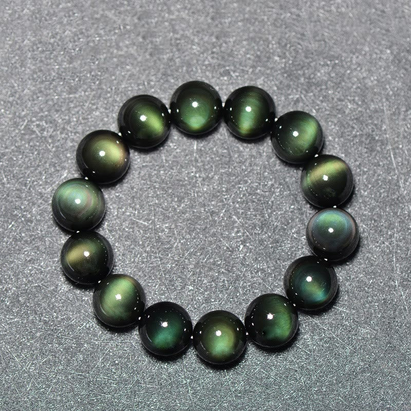 KarmaRipple's Authentic Green Eye Obsidian Wealth Bracelet p2