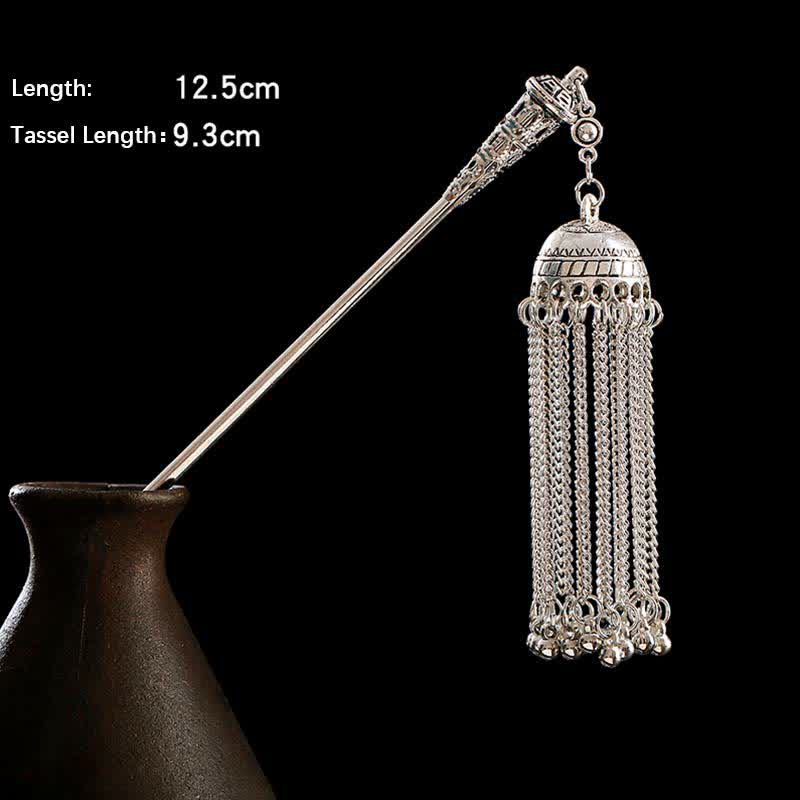 KarmaRipple's Water Drop Lily of the Valley Flowers Tassels Confidence Hairpin p31