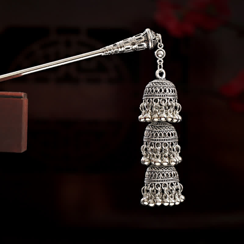 KarmaRipple's Water Drop Lily of the Valley Flowers Tassels Confidence Hairpin p55