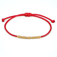 KarmaRipple's Handcrafted Bronze Bead Protection Woven String Bracelet