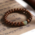 6*8mm Abelia Biflora Wood&Hetian Jade Bead / 15cm