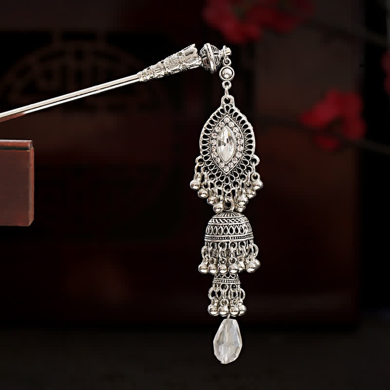 KarmaRipple's Water Drop Lily of the Valley Flowers Tassels Confidence Hairpin p10