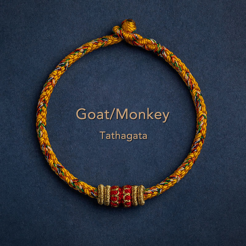 KarmaRipple's Tibet Handmade Chinese Zodiac Natal Buddha Fortune Strength Woven String Bracelet p6