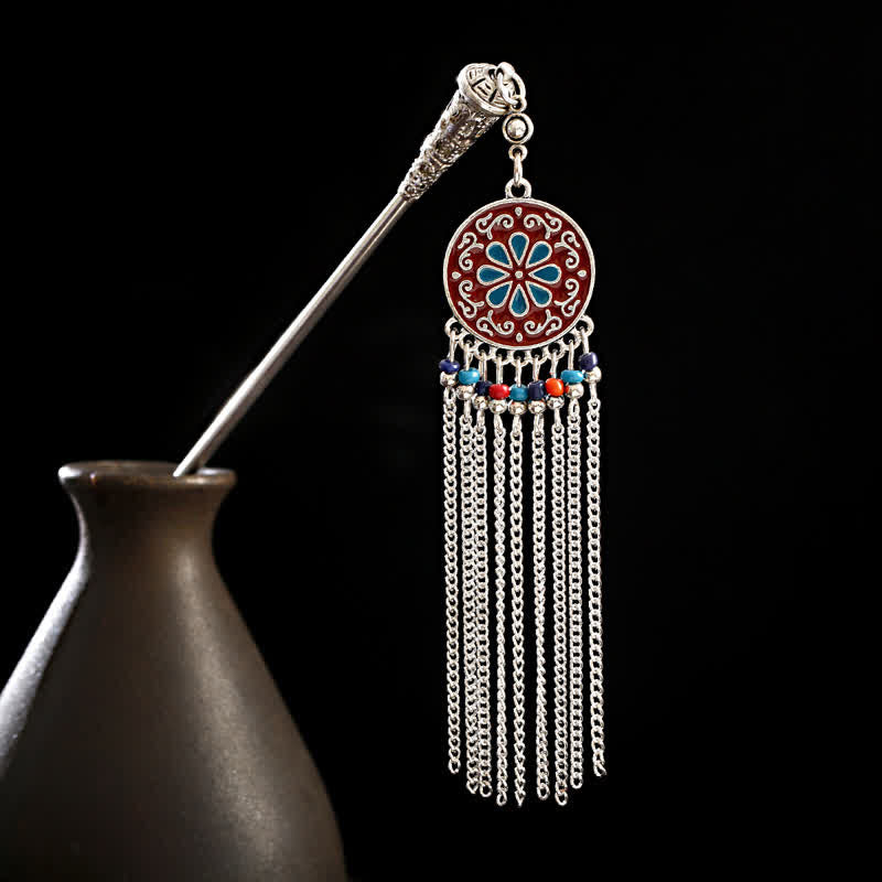 KarmaRipple's Water Drop Lily of the Valley Flowers Tassels Confidence Hairpin p61