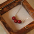 6mm Three Cinnabar Beads