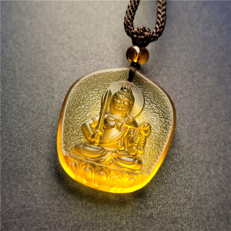 KarmaRipple's Chinese Zodiac Natal Buddha Blessing Liuli Gemstone Compassion Pendant Necklace p4