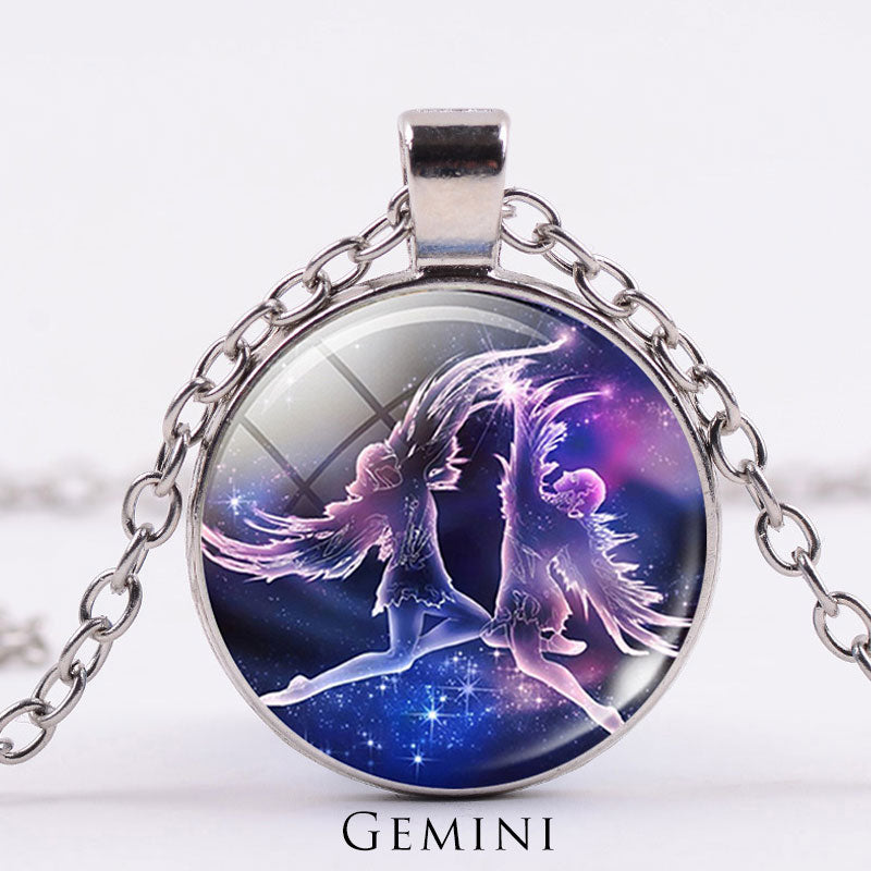 KarmaRipple's 12 Constellations of the Zodiac Moon Starry Sky Protection Blessing Pendant Necklace p20