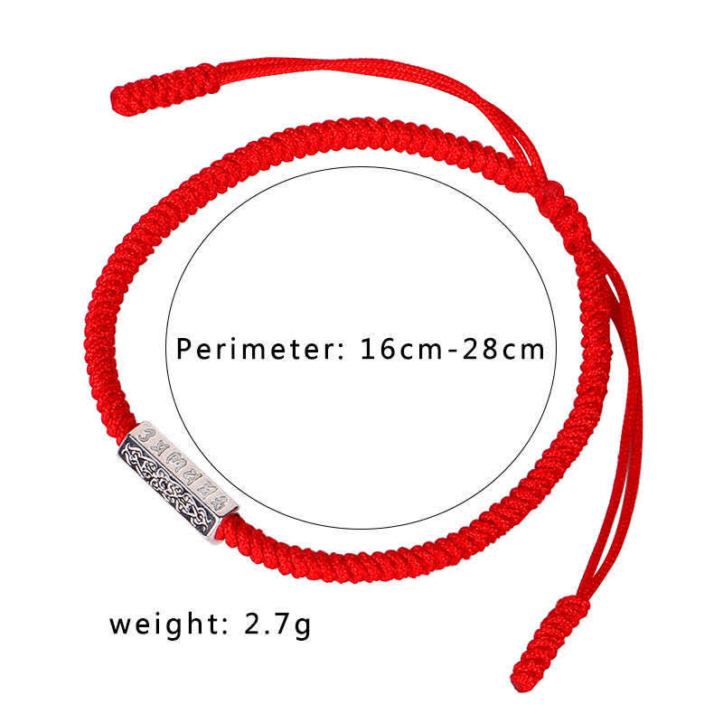 KarmaRipple's Om Mani Padme Hum Fortune Protection Red String Bracelet p7