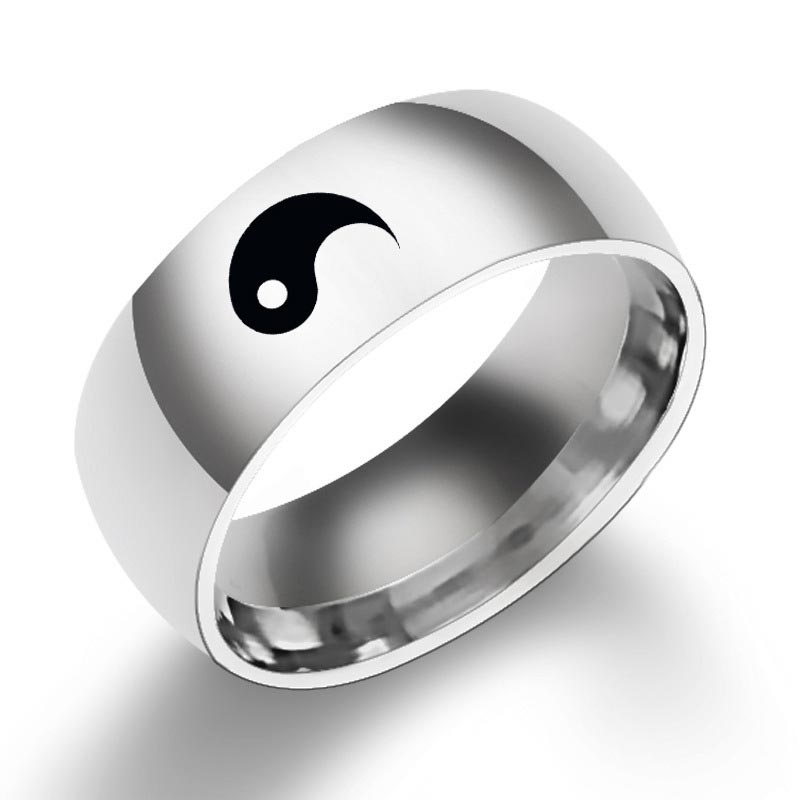 KarmaRipple's Yin Yang Balance Titanium Steel Pair Ring p19