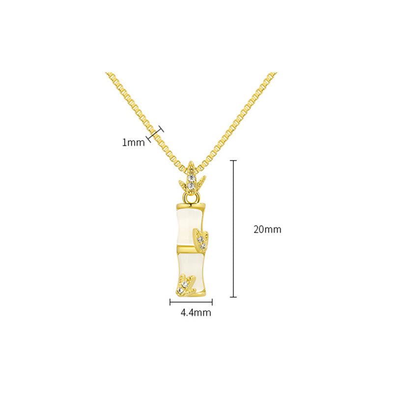 KarmaRipple's Chalcedony Bamboo Pattern Balance Pendant Necklace p8