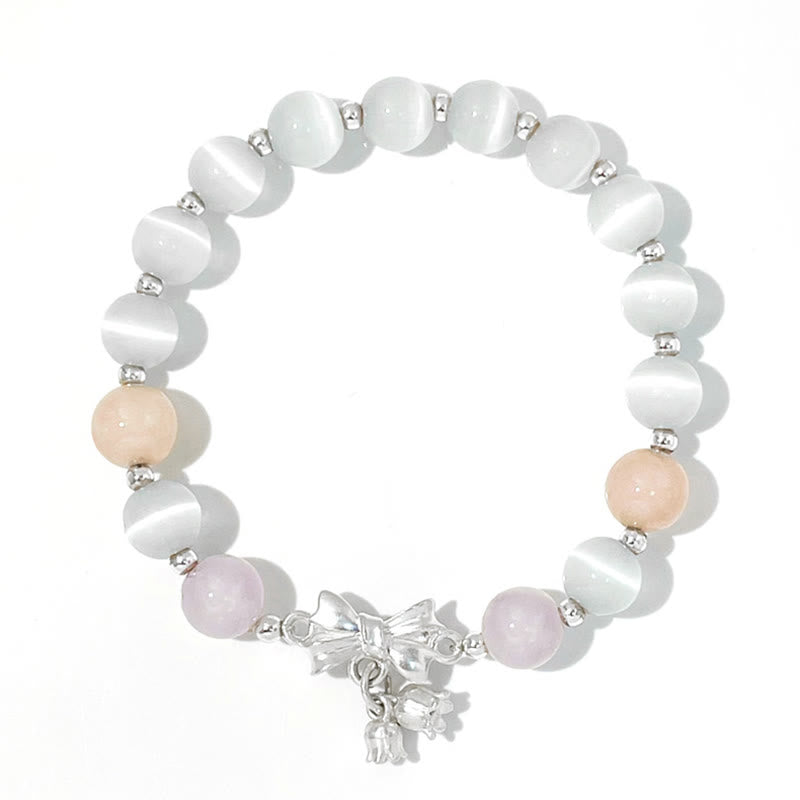 KarmaRipple's Cat's Eye Lavender Amethyst Rosette Talisman Bracelet p6