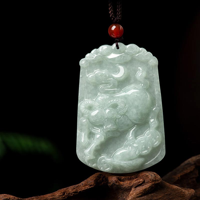 KarmaRipple's Authentic Jade 12 Chinese Zodiac Abundance Amulet Necklace Pendant p2