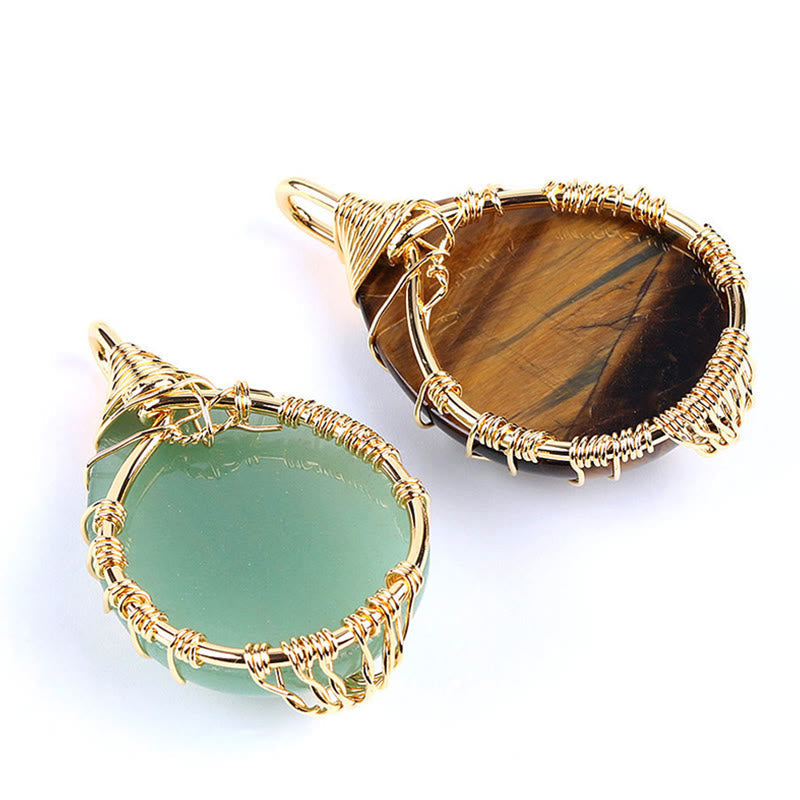 KarmaRipple's Authentic Quartz Gemstone Tree Of Life Balancing Energy Pendant Necklace p40