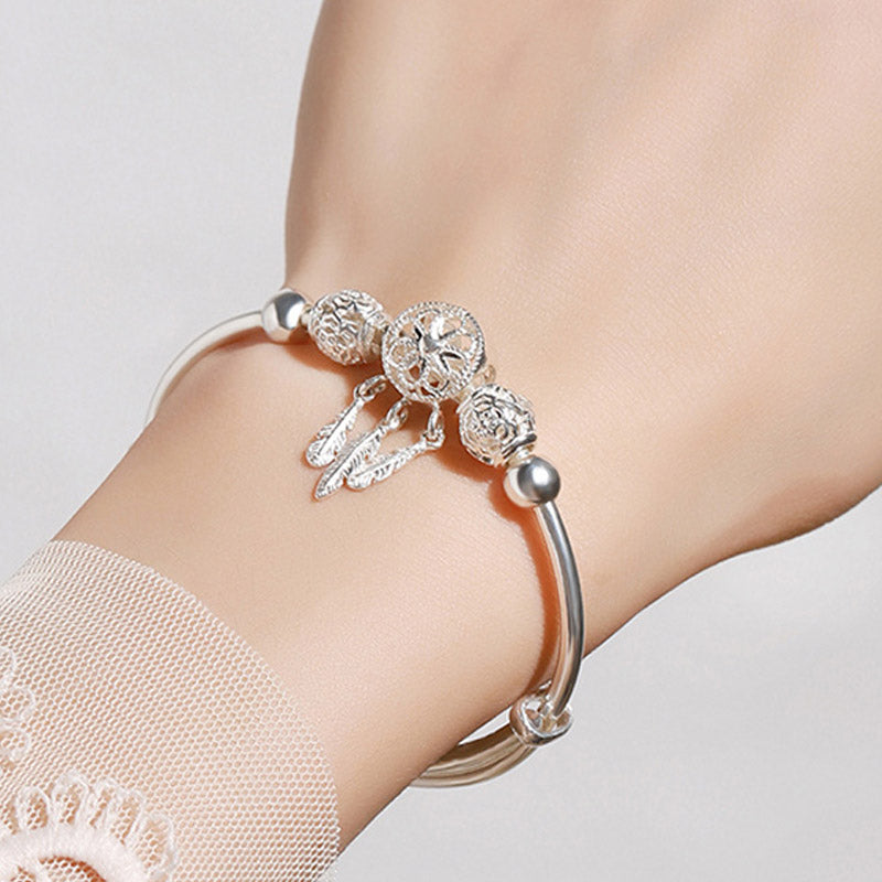 KarmaRipple's Tibetan Ivory Bronze Blessing Dream Catcher Talisman Bracelet p3