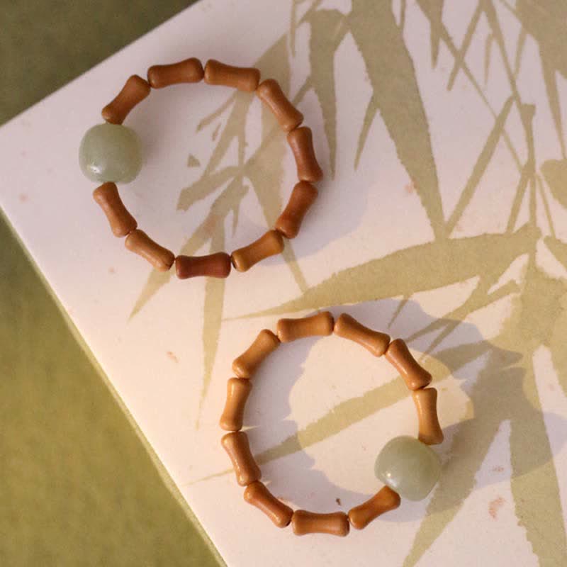 KarmaRipple's Hetian Jade Beaded Bamboo Prosperity Fortune Ring p10