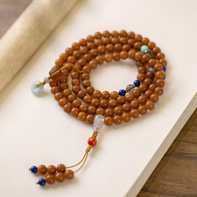 KarmaRipple's 108 Beadwork Bodhi Seed Blessing Meditation Bracelet Mala p9