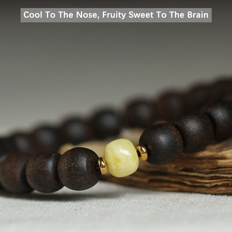 KarmaRipple's Rare Brunei Agarwood Amber Balance Peace Calm Bracelet p4