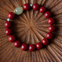 KarmaRipple's Cinnabar Green Aventurine Fortune Fortune Bracelet