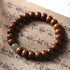 8*10mm Abelia Biflora Wood&Hetian Jade Bead / 18cm