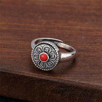 KarmaRipple's Tibetan Om Mani Padme Hum Peace Rotatable Ring