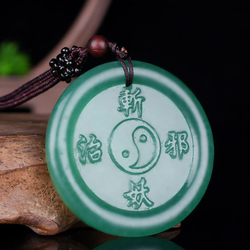KarmaRipple's Green Aventurine Yin Yang Balance Pendant Necklace p2