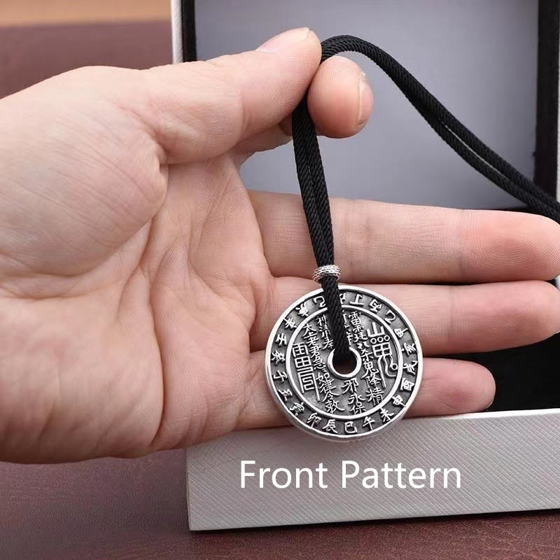 KarmaRipple's Mountain Ghosts Spend Money Bagua Design Bronze Coin Balance Pendant Necklace p3