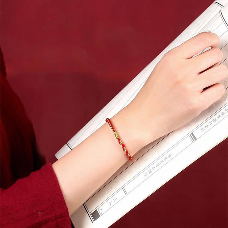 KarmaRipple's Handmade Chinese Zodiac Rabbit Rooster Rat Horse Dragon Protection Braid String Bracelet p15