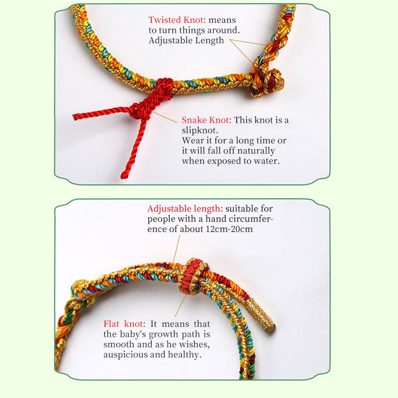 KarmaRipple's 925 Sterling Silver Dragon Boat Festival Fu Character Zongzi Pattern Fortune Handmade Multicolored Child Adult Bracelet p9