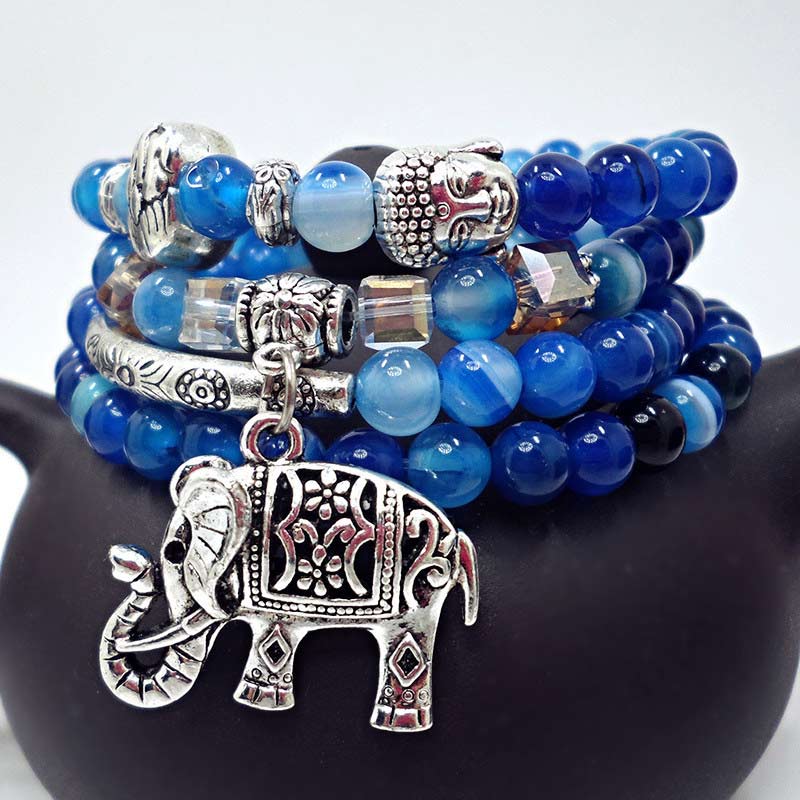 KarmaRipple's Authentic Agate Elephant Buddha Hope Bracelet p4