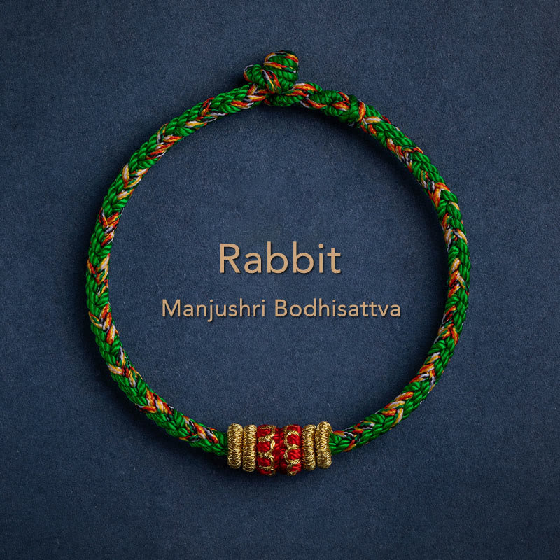 KarmaRipple's Tibet Handmade Chinese Zodiac Natal Buddha Fortune Strength Woven String Bracelet p3